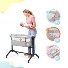 Приставне ліжечко Kinderkraft Bea Grey